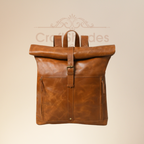 CraftShades-13*18 Inch buffalo leather backpack Unisex For Girls And Boys | 100 Genuine Leather