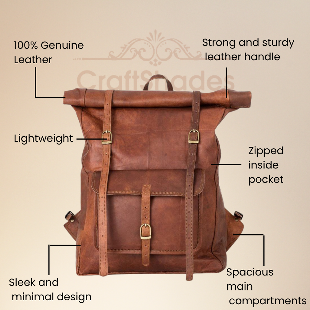 Craftshades –leather bags Spacious main compartments | 100% Genuine Leather