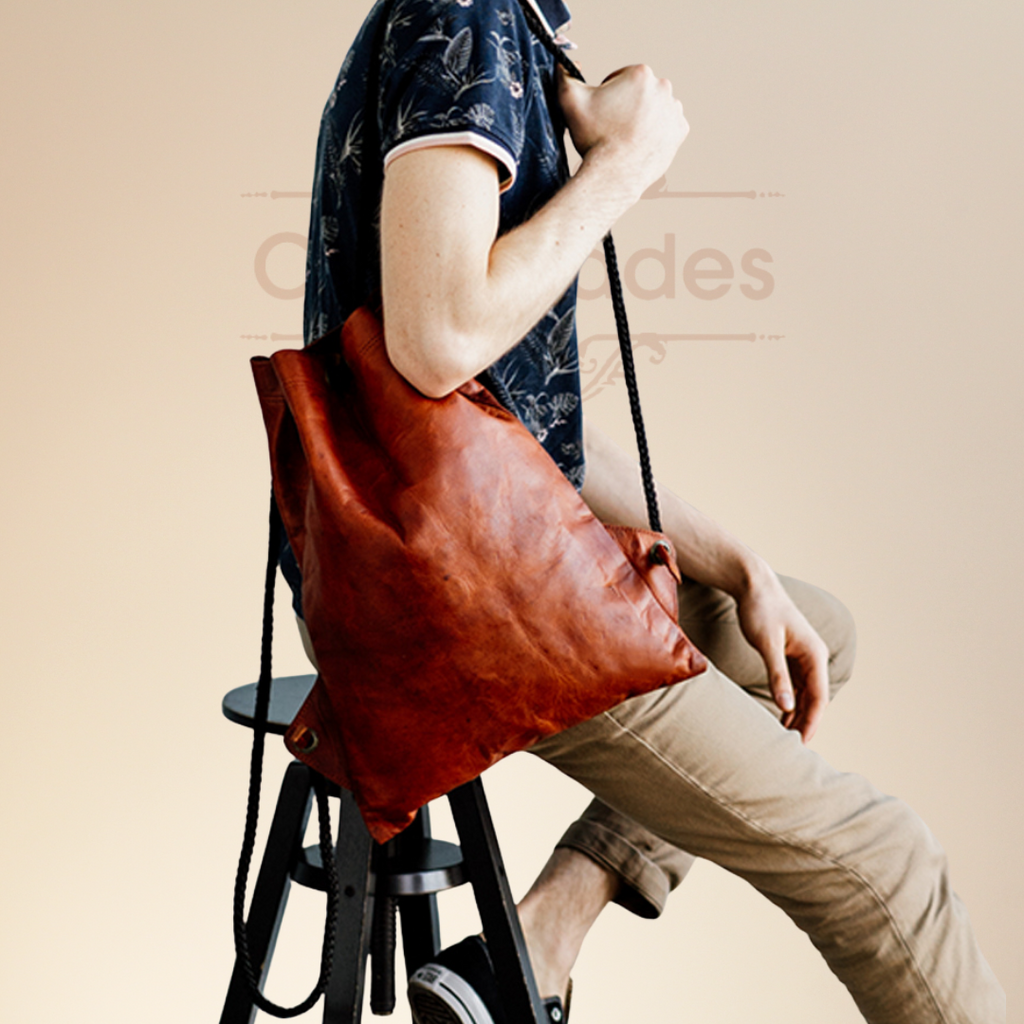 Craftshades –Leather 12*16 inch Gym Bag | 100% Genuine Leather