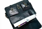 Craftshades Handmade Multi Pocket Leather Office Bag
