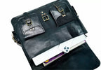 Craftshades - 11*15 Inch 4 Pockets Handcrafted Leather Bag| 100% Genuine Leather