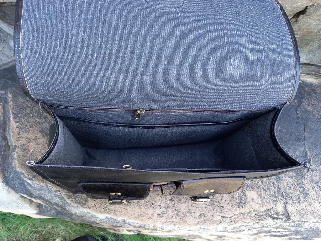 Craftshades Road Runner Black Leather Bike Bag