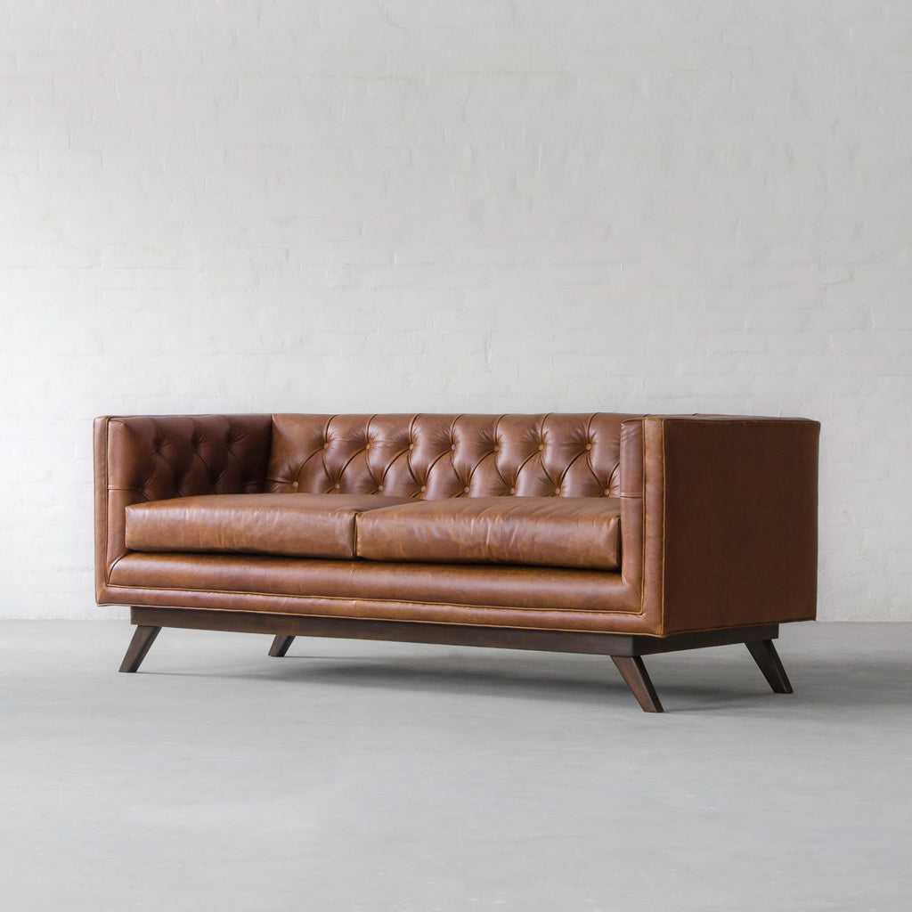 Craftshades Luxury Genuine Leather Chesterfield 3 Seater Sofa