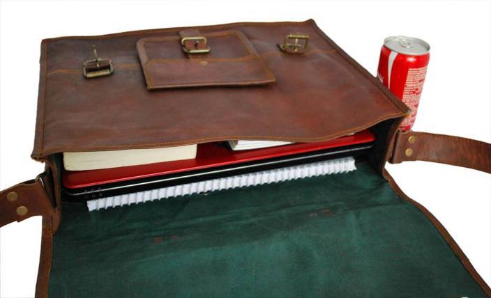 Craftshades – Vintage Single Pocket 16″12 Handcrafted Leather Laptop Bag | 100% Genuine Leather