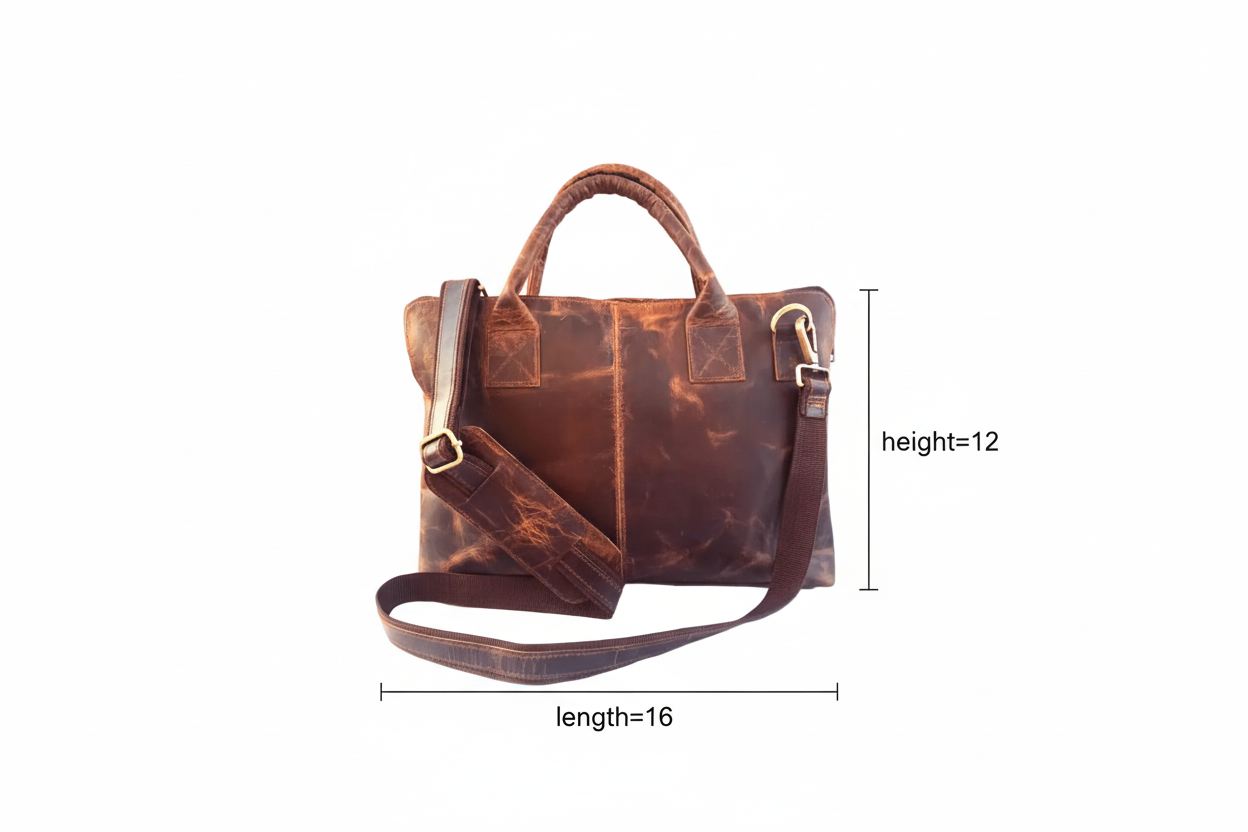Craftshades  Classic Handcrafted Buffalo Leather Laptop Bag