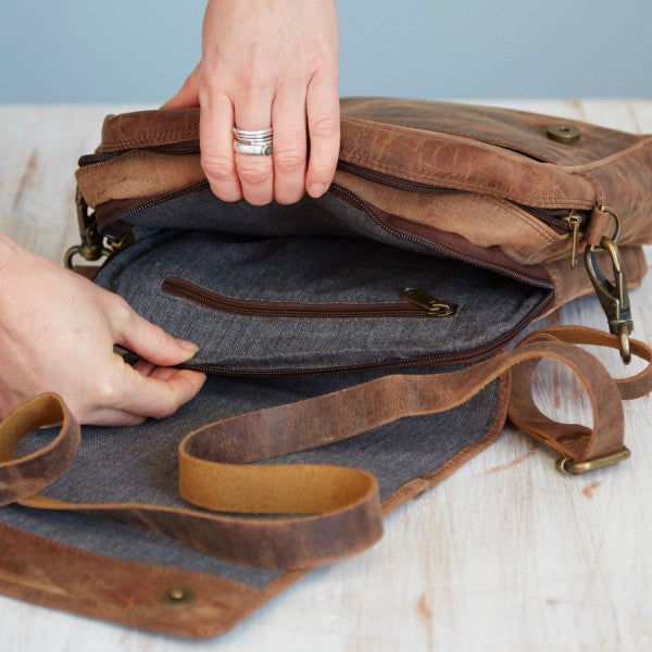 Craftshades 9*11 inch buffalo leather bag