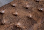 Craftshades Chesterfield Buff Leather Ottoman