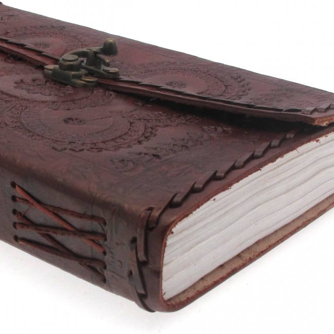 Craftshades – Rangoli Embossed Design 7″5″ Handcrafted Leather Journal/Diary 200 page | 100% Genuine Leather