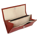 Craftshades – 8 Inch Handcrafted Unique Red Clutch Leather Bag for Women | 100% Genuine Leather