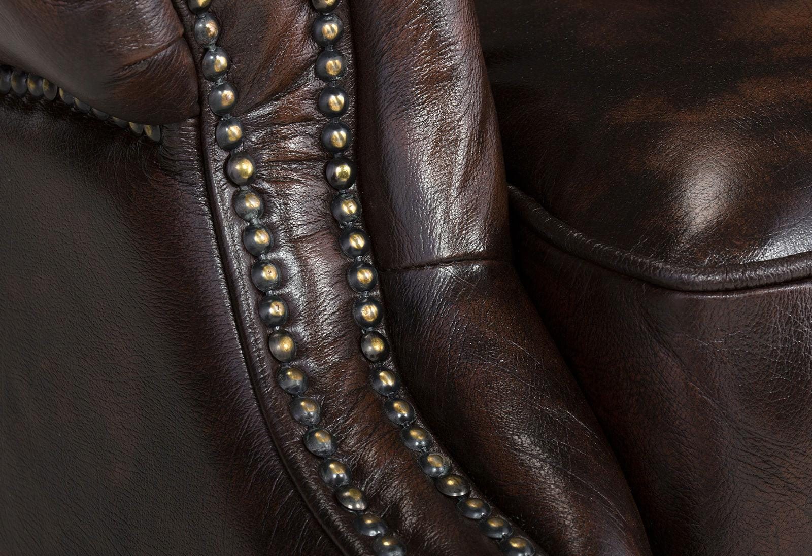Craftshades Colonial Brown Chesterfield Wing Chair -CraftShades