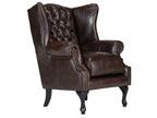 Craftshades Colonial Brown Chesterfield Wing Chair -CraftShades