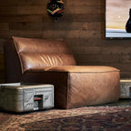 Craftshades Saddle Brown L Shape Chesterfield Sofa