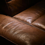Craftshades Saddle Brown L Shape Chesterfield Sofa