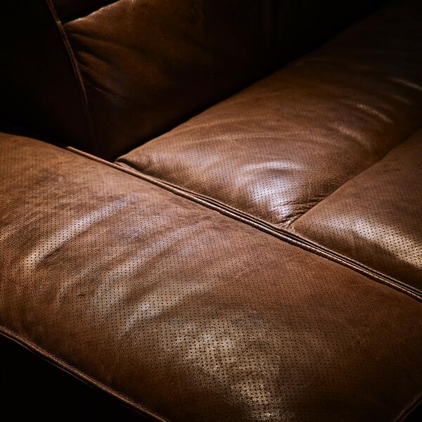Craftshades Saddle Brown L Shape Chesterfield Sofa