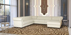 craftshades Cream L shape Chesterfield sofa