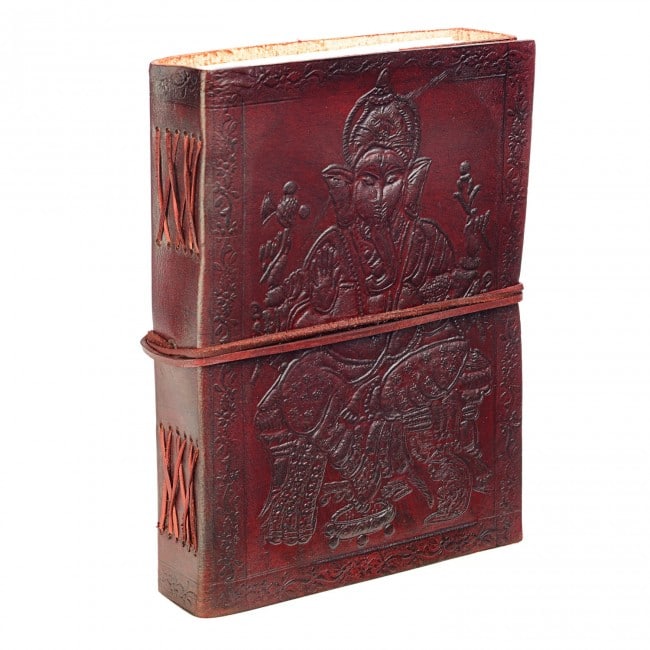 Craftshades – Shree Ganesha Embossed Unique Design 7″5 Handcrafted Leather Journal/Diary 200 page | 100% Genuine Leather