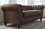Craftshades Rich Brown Three Seater Chesterfield Sofa