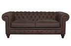 Craftshades Rich Brown Three Seater Chesterfield Sofa