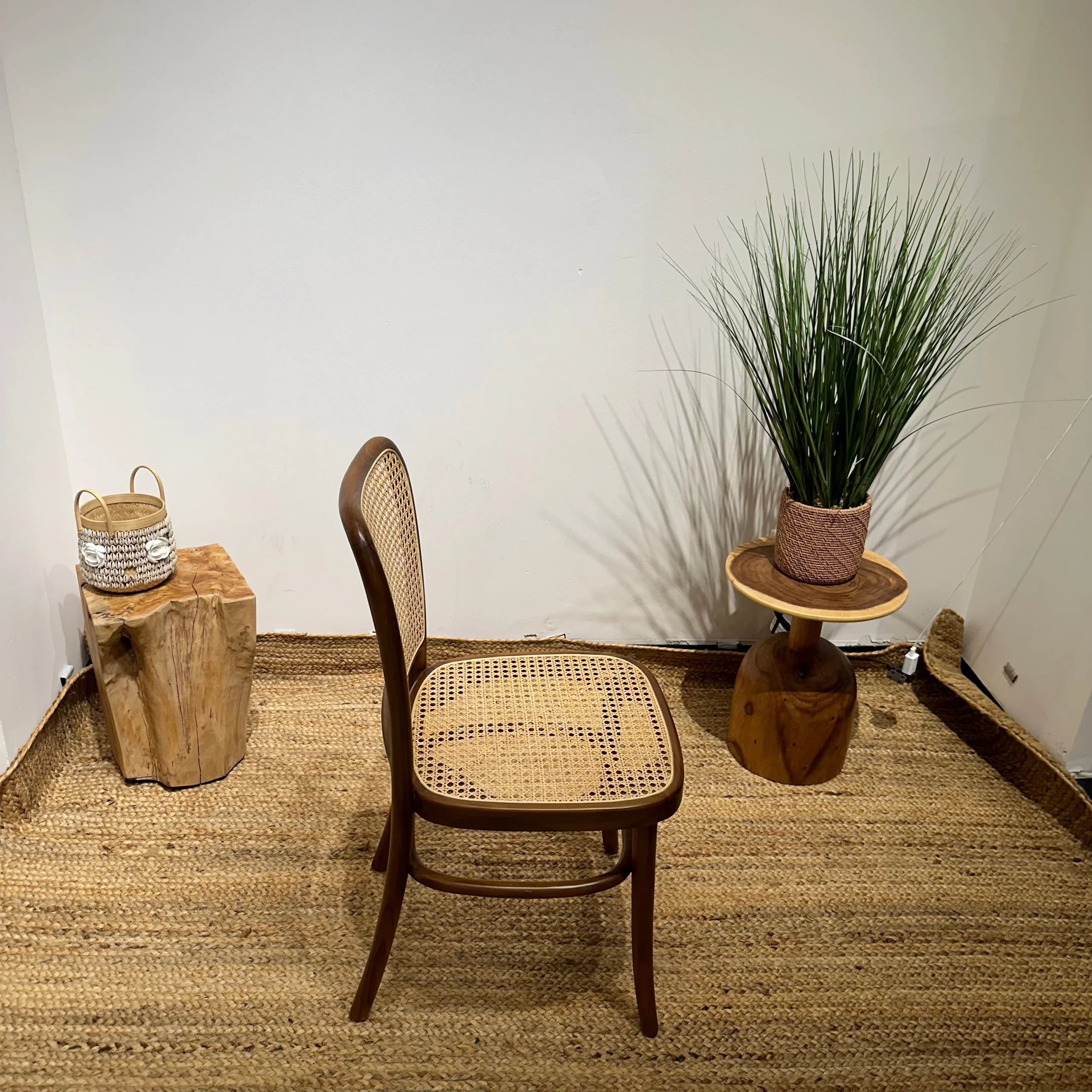 Craftshades Golden Rattan Wooden Dining Chairs