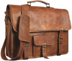 Craftshades – 15″ With Pocket Handcrafted Messenger Leather Bag | 100% Genuine Leather