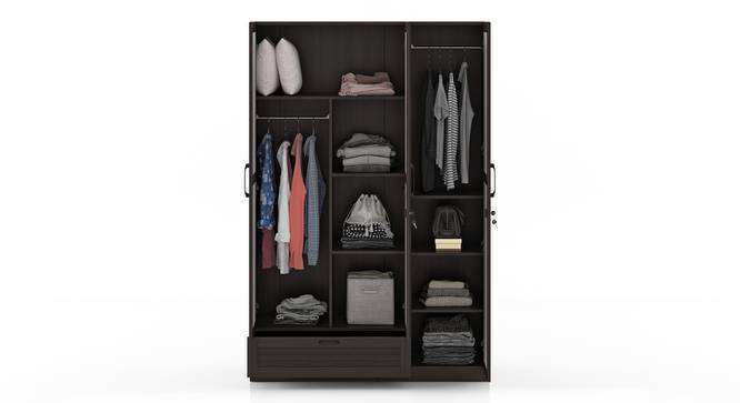 Bennis Three Door Wardrobe – Dark Walnut Finish