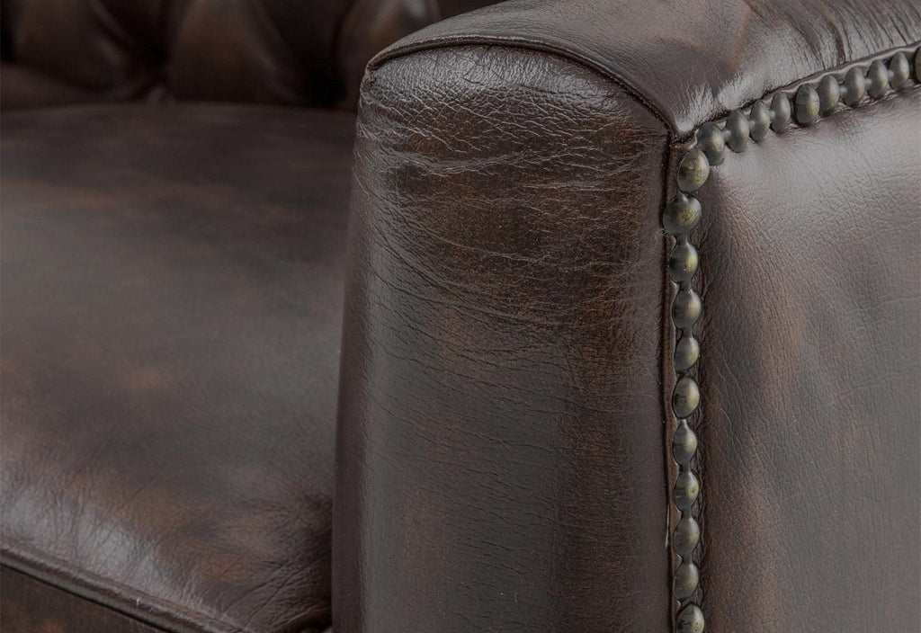 Craftshades Colonial Brown Chesterfield Set of 3 Sofas