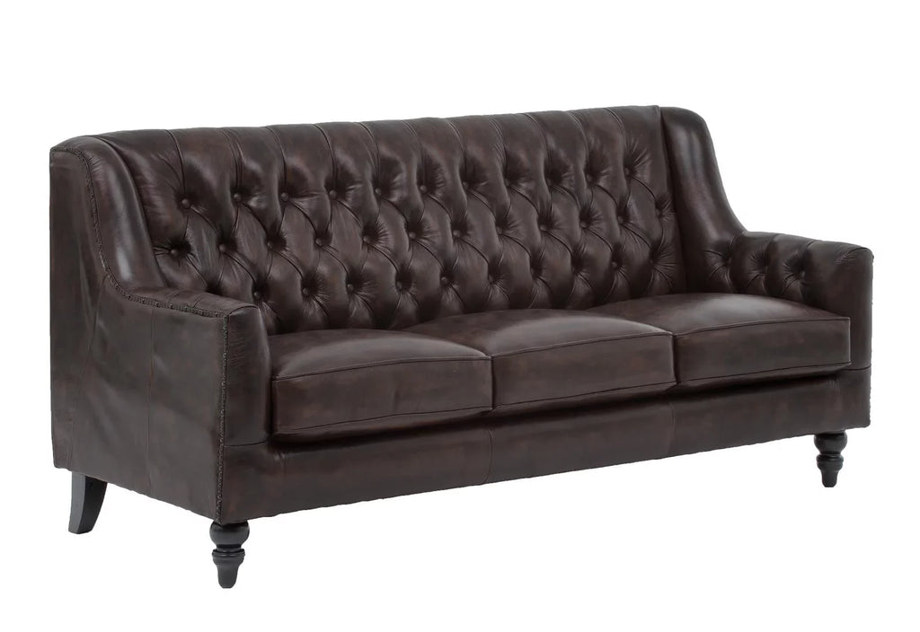 Craftshades Colonial Brown Chesterfield Set of 3 Sofas