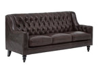 Craftshades Colonial Brown Chesterfield Set of 3 Sofas