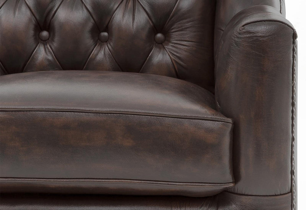 Craftshades Colonial Brown Chesterfield Set of 3 Sofas