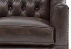 Craftshades Colonial Brown Chesterfield Set of 3 Sofas