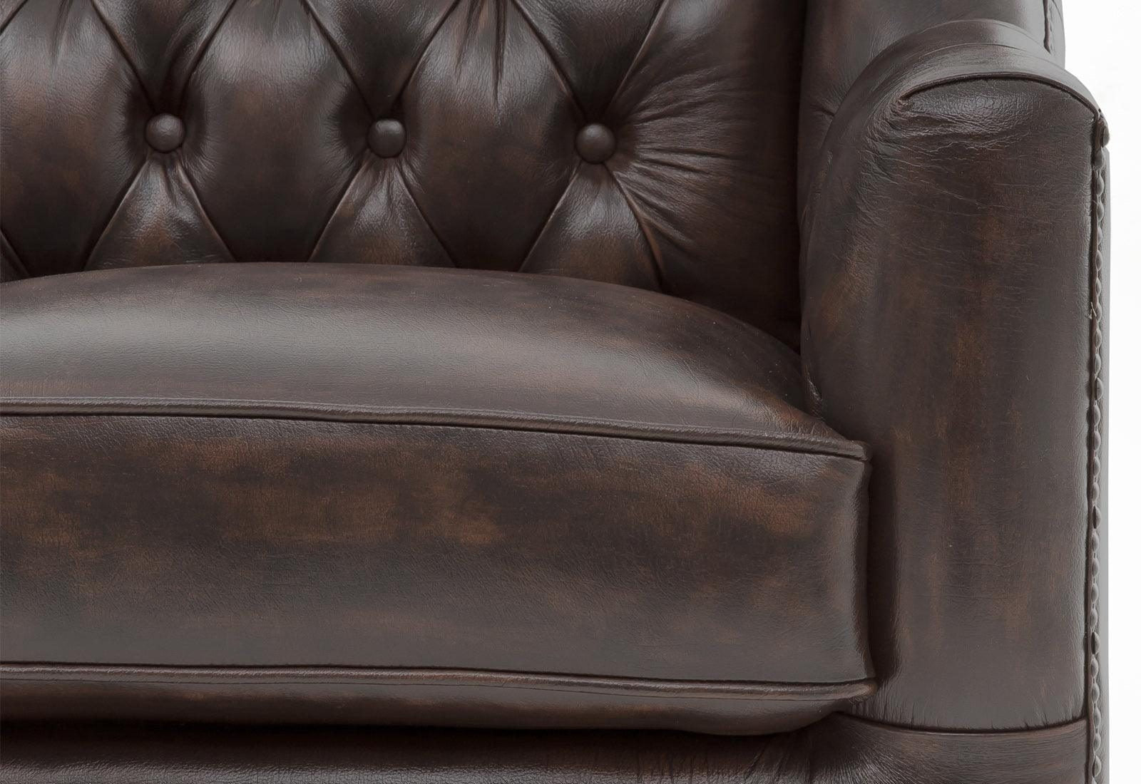 Craftshades Colonial Brown Chesterfield Set of 3 Sofas