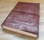 Handcrafted Leather Journal – Tree Embossed (10x7")