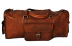 Craftshades – Edge Handcrafted 24″ Duffle Leather Bag (Brown) | 100% Genuine Leather