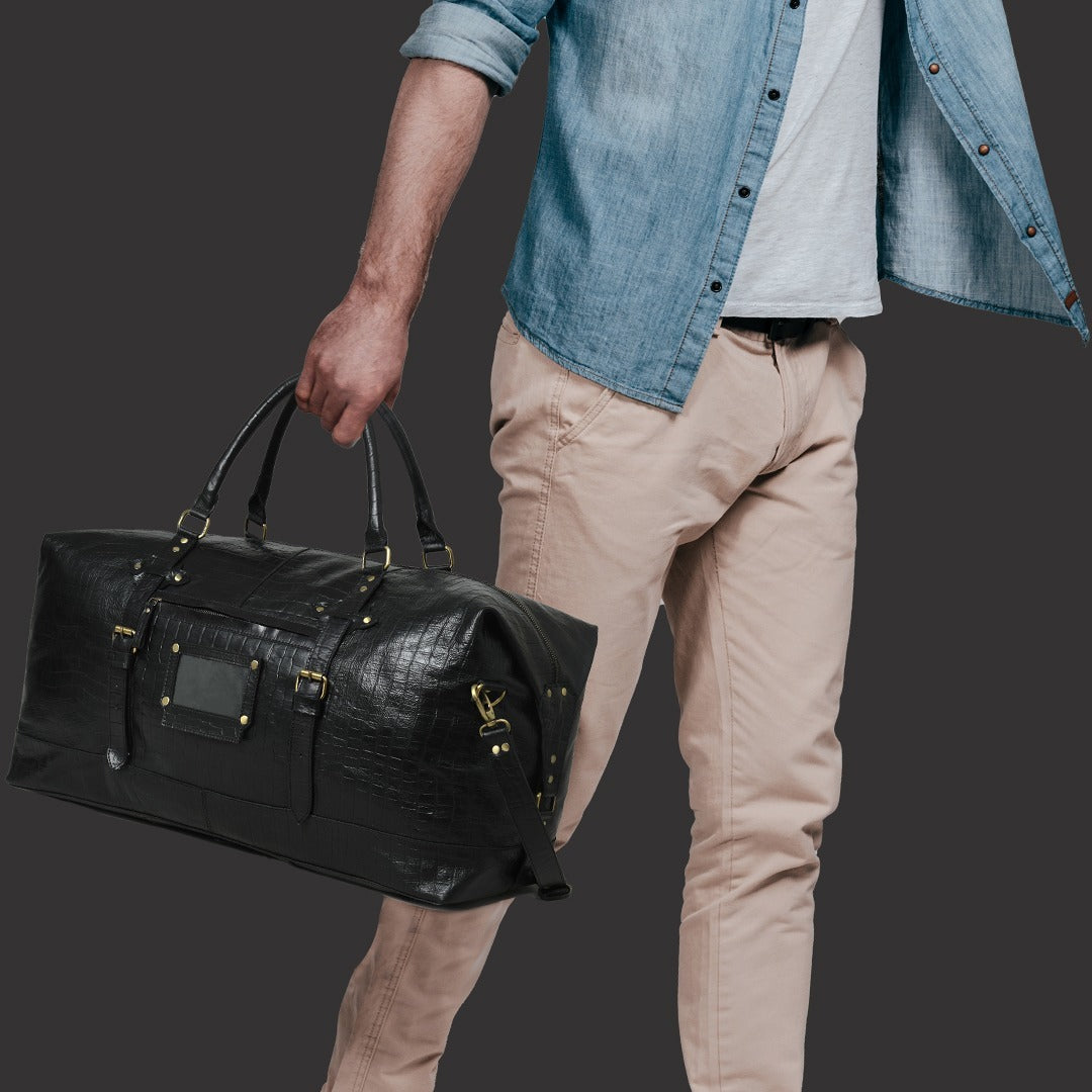 CraftShades 20 Inch buffalo leather duffle bag