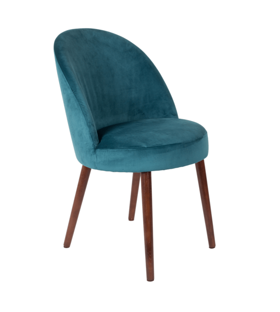Bar Stools Modern Velvet Swivel petrol blue color
