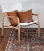 Handmade leather 2 Butterfly Chair &amp; 2 Leather Cushions Combo