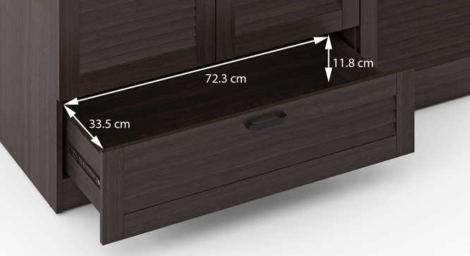 Bennis Three Door Wardrobe – Dark Walnut Finish