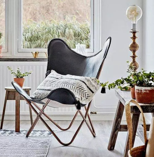 Butterfly chair black cover Buffalo leather