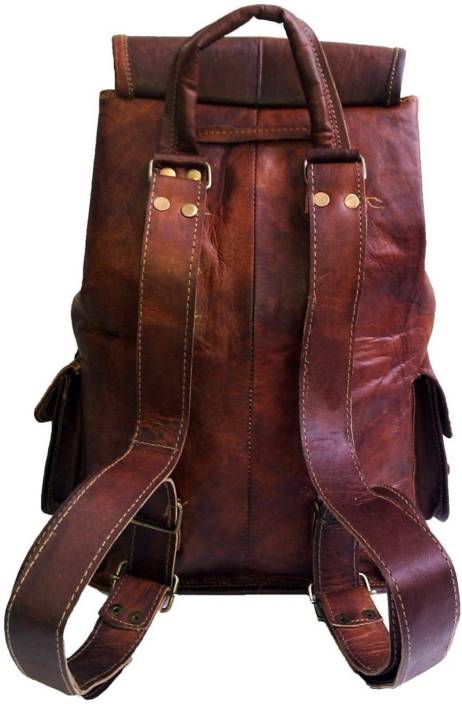 Craftshades – Multiple Pockets 18 Inch Handcrafted Leather Pittu Bag | 100% Genuine Leather