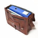 Craftshades – Vintage Single Pocket 15"11 Handcrafted Leather Laptop Bag | 100% Genuine Leather