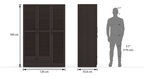 Bennis Three Door Wardrobe – Dark Walnut Finish