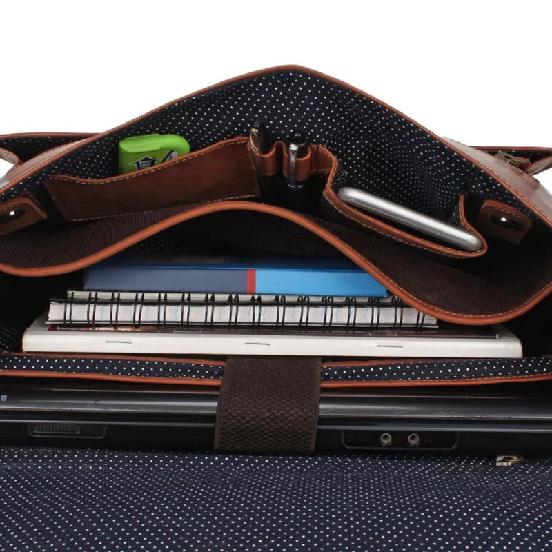 Craftshades  Classic Handcrafted Buffalo Leather Laptop Bag