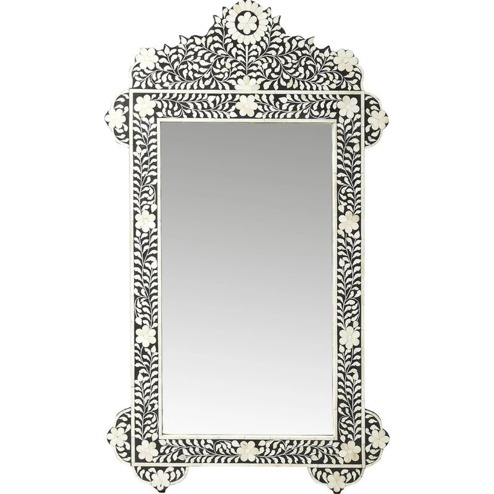 Bone Inlay Vertical Wall Mirror