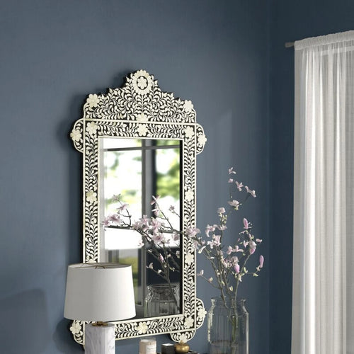 Bone Inlay Vertical Wall Mirror