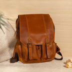 Craftshades – Leather Backpack, 16 Inches Personalized Engraved Laptop Rucksack Men Crazy Buffalo Leather School Backpack Bag For Outdoor