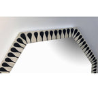 Handmade Bone Inlay Mirror Frame – Floral Design (White &amp; Black)