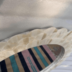 Handmade Round Bone Inlay Mirror Frame – Petal Carving Design