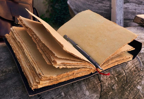 Celtic Owl Wisdom Leather Diary with Antique Lock
