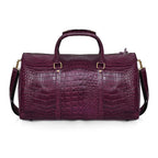 Forest Burgundy Embossed Genuine Leather Duffle Bag