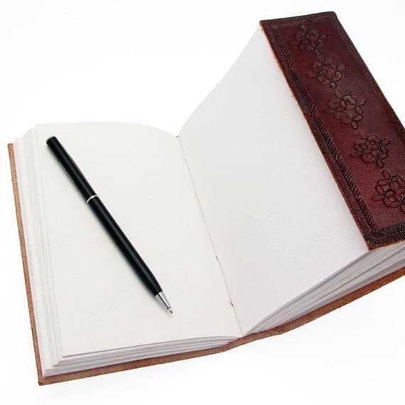 Craftshades – Metal Lock Orange Owl Design 7″5 Handcrafted Leather Journal/Diary 200 page | 100% Genuine Leather